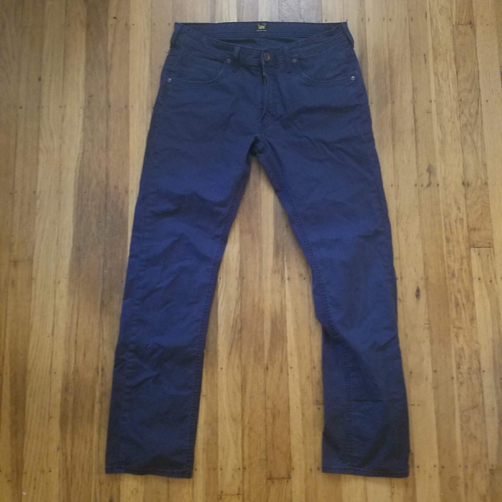 Lee Men's Cotton Daren Pants Dark Blue  | W34  L32